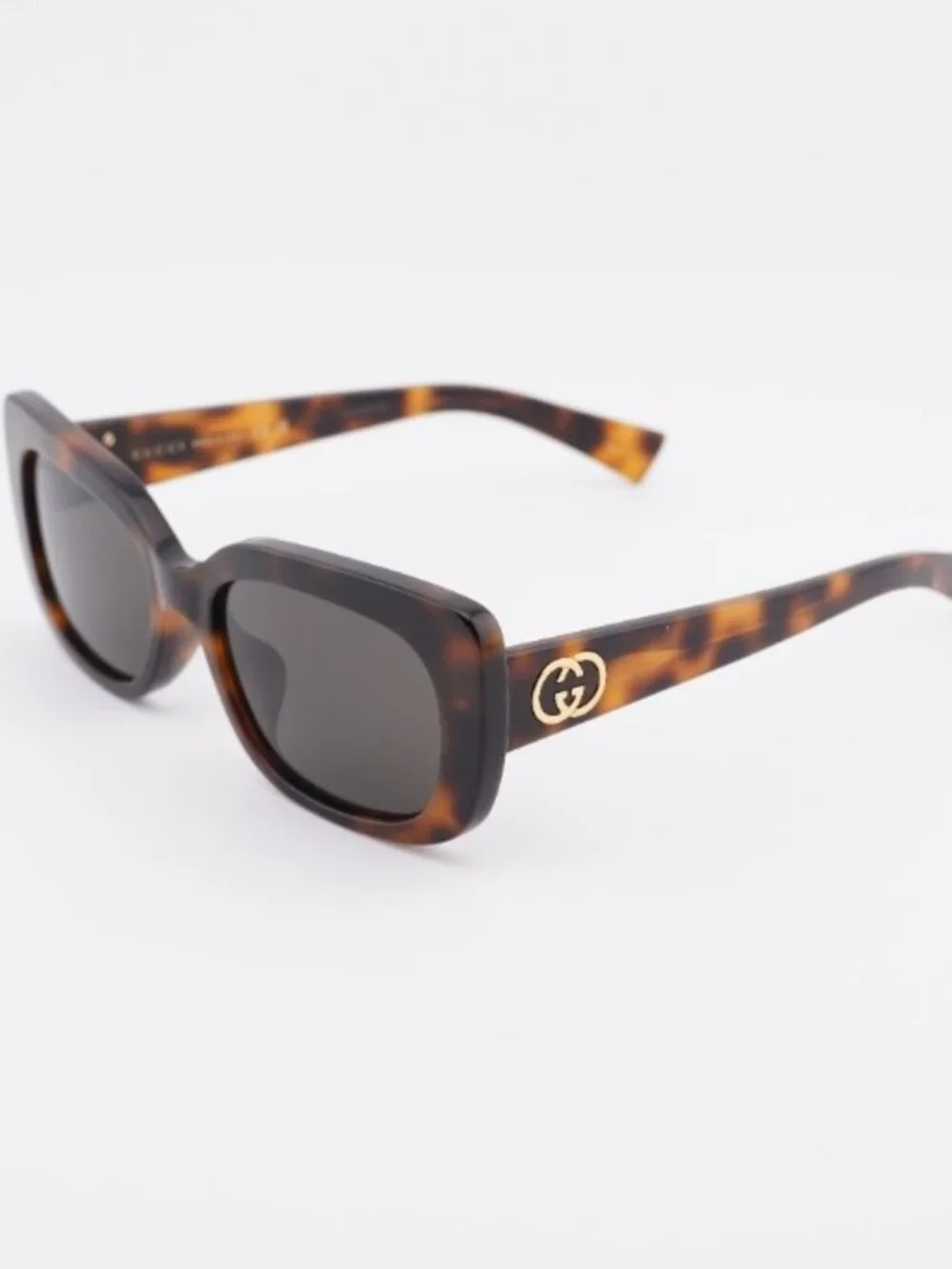 Gucci GG1979SK 002 Sunglasses Havana Rectangle Frame, Grey Lenses